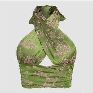 *NWT* CIDER y2k Wrap Crop Halter Top